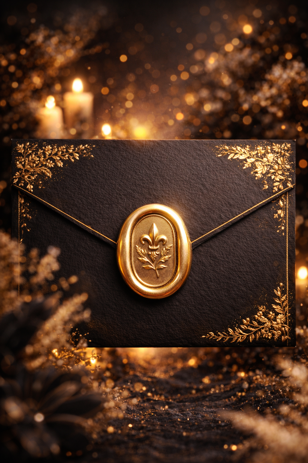 Nocturne Impérial — enveloppe noire et or